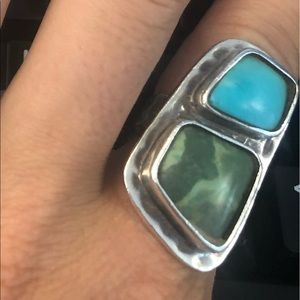 **ISO** Double stone silver Ring